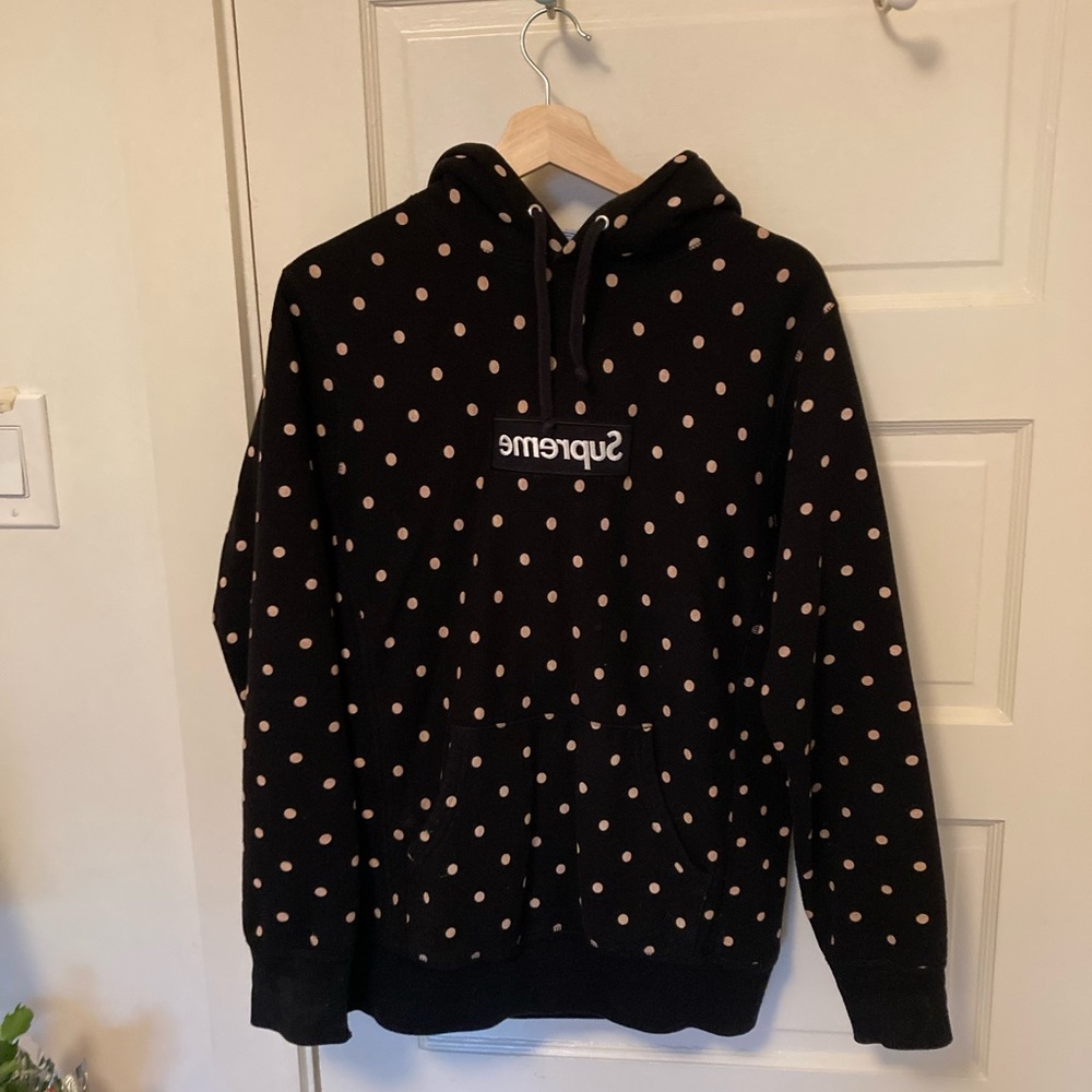 Supreme CDG polka dot hoodie. 100% authentic.